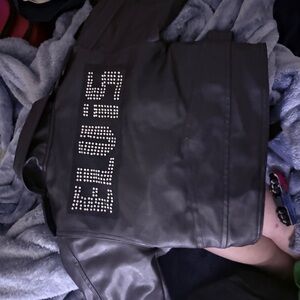 Kids Black Jean Jacket with Studded Design